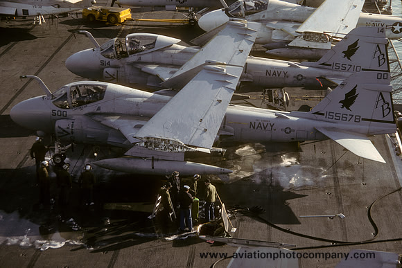 US Navy VA-85 Grumman A-6E Intruder 155678/AB-500 on board USS America (1992)