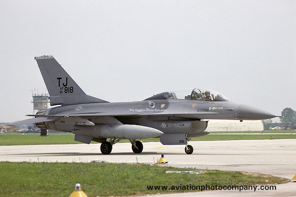 USAF 401 TFW 612 TFS GD F-16B Fighting Falcon 81-0818/TJ (1984)