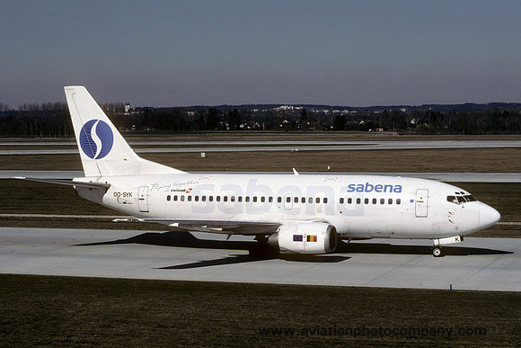 Sabena/Swissair Boeing 737-500 OO-SYK at Munich (2000)