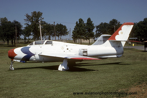 USAF Republic F-84F 51-1817 displayed at Camp Robinson (1986)