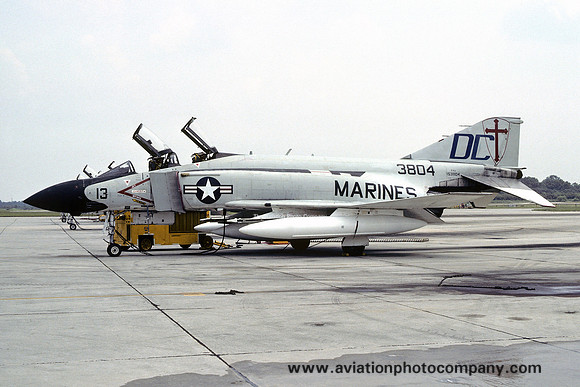 USMC VMFA-122 McDonnell F-4J Phantom 153804/DC-13 at NAS Atlanta (1976)