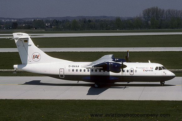 European Air Express ATR-42-300 D-BAAA at Munich (2000)