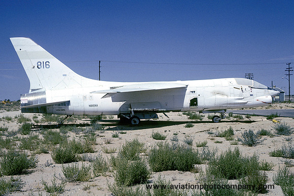 NASA Chance F-8A Crusader N816NA/145385 stored at Edwards (1977)