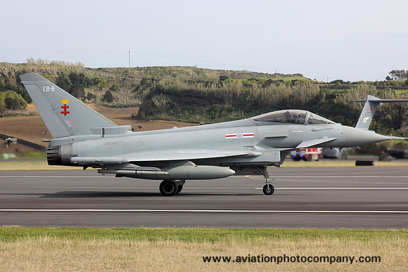 RAF 41 Squadron BAE Typhoon FGR.4 ZK335/EB-B at Lajes (2016)