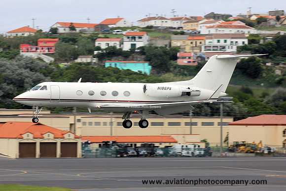 Gulfstream III N186PA at Lajes (2014)