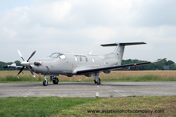 Finnish Air Force HavLLv 21 Pilatus PC-12NG PI-01 at the Volkel Airshow (2013)