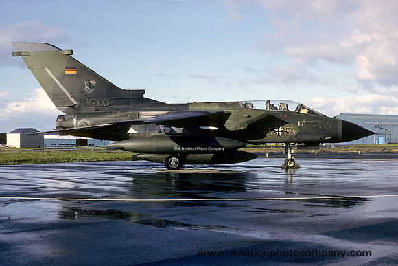 West German Air Force JBG32 Panavia Tornado 44+56 at Prestwick (1988)