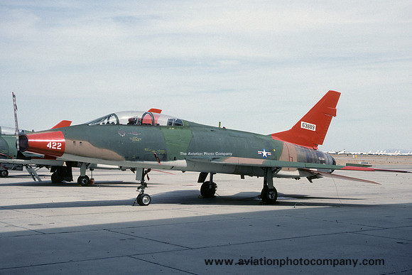 USAF North American QF-100F Super Sabre 56-3889 at Mojave (1990)