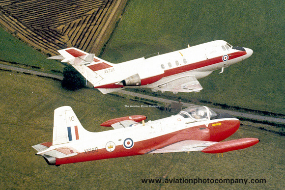 RAF Hunting Jet Provost XS180 and Hawker Siddeley Dominie T.1 XS736