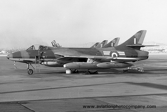 RAF 208 Squadron Hawker Hunter FGA.9 XF435/G at RAF Luqa