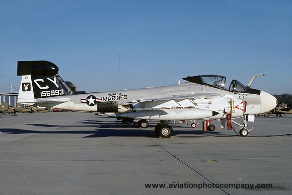 USMC VMAQ-2 Grumman EA-6B Prowler 156993/CY-22 at NAS Atlanta (1977)