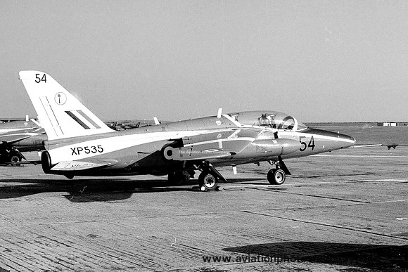 RAF 4 FTS Folland Gnat T.1 XP535/54 (1973)