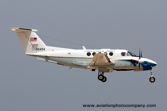 USAF Embassy Flight Beech C-12D Huron 83-0494 at Malta Luqa IAP (2012)