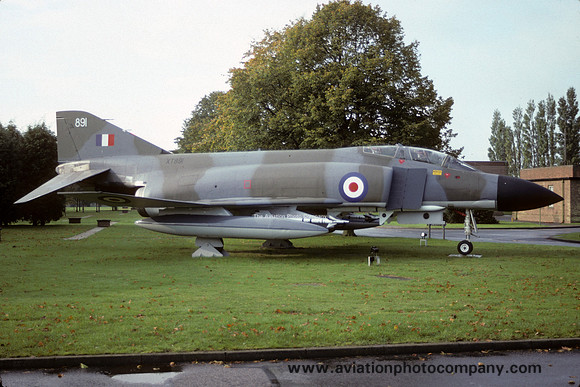 RAF McDonnell F-4M Phantom FGR.2 XT891 displayed at RAF Coningsby (1992)
