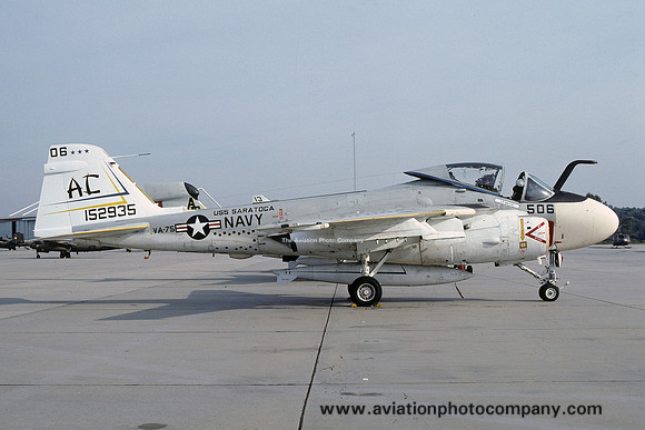 US Navy VA-75 Grumman A-6E Intruder 152935/AC-506 at NAS Atlanta (1977)