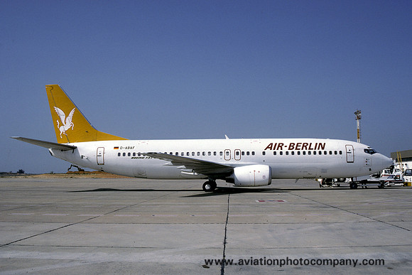 Air Berlin Boeing 737-400 D-ABAF in Pegasus colour scheme (1998)