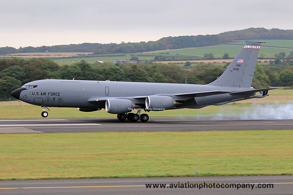 USAF Alabama ANG 106 ARS Boeing KC-135R 61-0318 at Prestwick (2014)