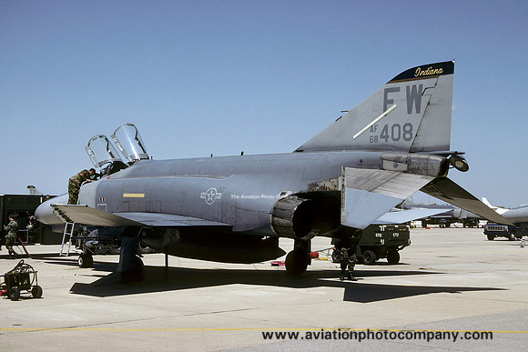 USAF Indiana ANG 163 TFS McDonnell F-4E Phantom 68-0408/FW (1991)