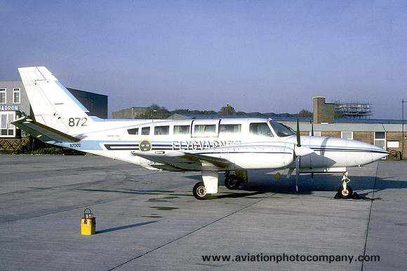 Swedish Air Force F16 Cessna 404 87002/872 (1988)