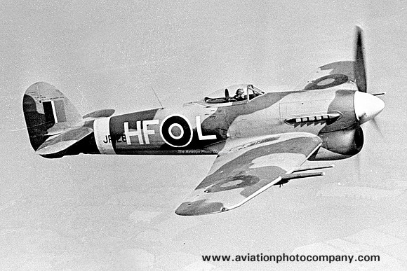 RAF 183 Squadron Hawker Typhoon Ib JR128/HF-L Air to Air