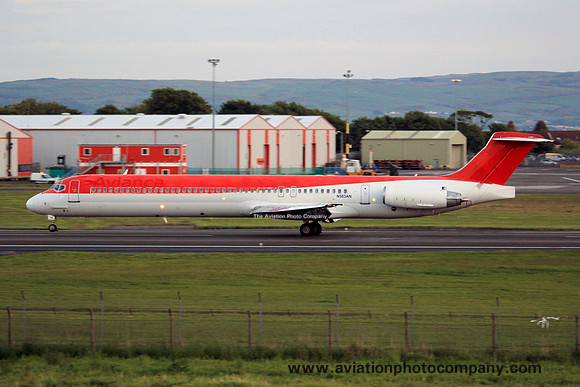 Ex Avianca McDonnell Douglas MD-83 N583AN at Prestwick (2013)