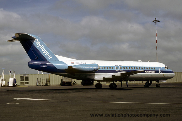 NLM Cityhopper Fokker F-28-4000 PH-CHF at Newcastle (1981)