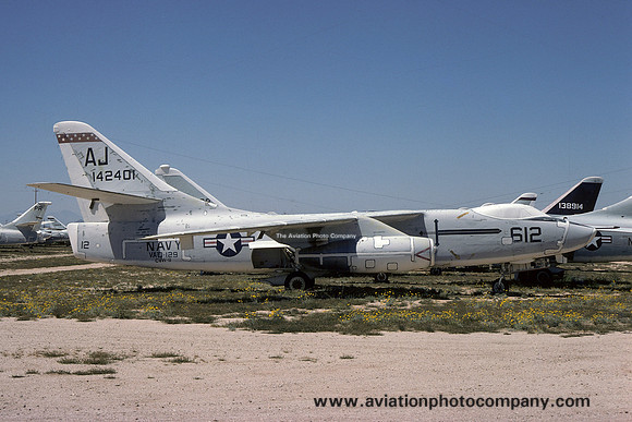 US Navy VAQ-129 Douglas EKA-3B Skywarrior 142401 at MASDC Davis Monthan (1977)