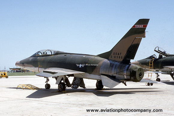 USAF Texas ANG 182 TFS North American F-100F Super Sabre 56-3861 (1972)