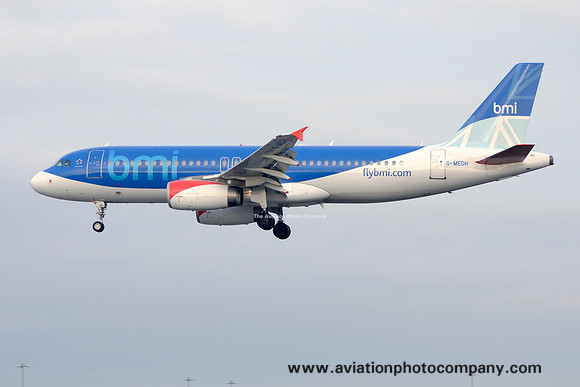 BMI Airbus A320-200 G-MEDH at Manchester IAP (2012)