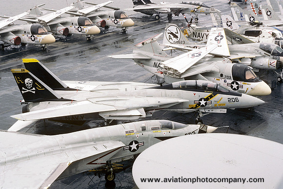 US Navy VF-84 Grumman F-14A Tomcat 160397/AJ-206 on board USS Nimitz (1978)