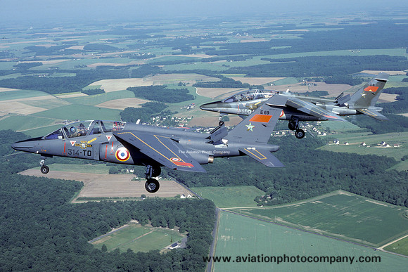 French Air Force Dassault Alphajet E69 and E6 Air to Air