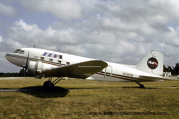 Provincetown Boston Airlines Douglas DC-3 Dakota N136PB (1982)