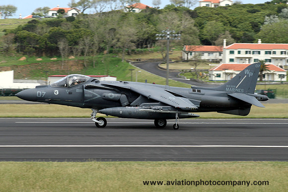 US Marines VMA-223 McDonnell Douglas AV-8B+ Harrier 165309/WP-07 at Lajes (2012)