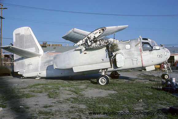 US Marines Iwakuni Grumman US-2B Tracker 136421 stored at Hemet (1991)