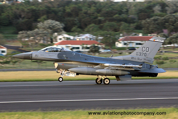 USAF Colorado ANG 120 FS GD F-16C 86-0370 at Lajes (2013)