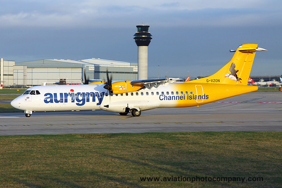 Aurigny ATR-72-500 G-VZON at Manchester (2015)