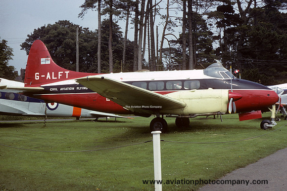 Civil Aviation Flying Unit De Havilland Dove G-ALFT at the Torbay Musuem (1982)