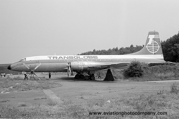 Transglobe Bristol Britannia G-ANCC strored at Biggin Hill