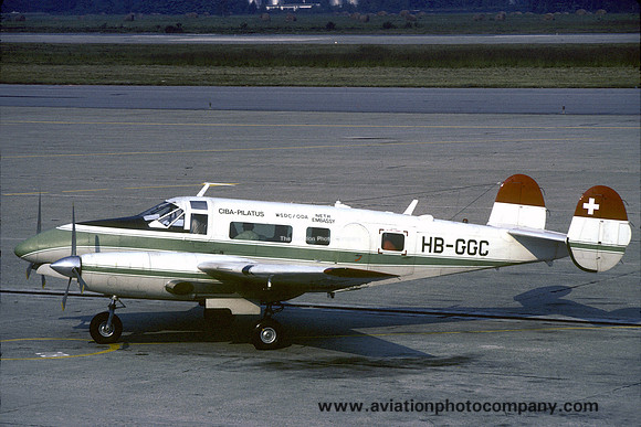CIBA-Pilatus WSDC/ODA Beech 18 Volpar Turboliner HB-GGC (1981)