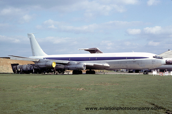 Boeing 707-300C J6-SLF at Lasham (1982)