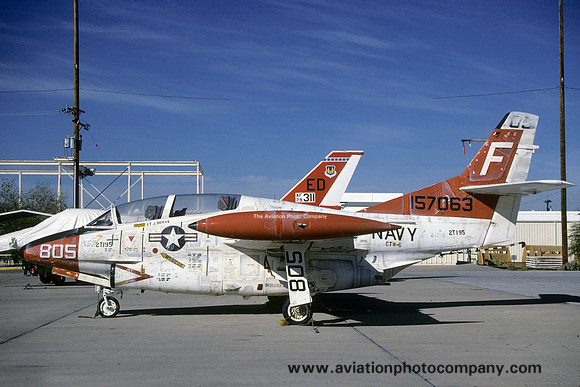 US Navy CTW-6 North American T-2C Buckeye 157063 at Davis Monthan (2000)