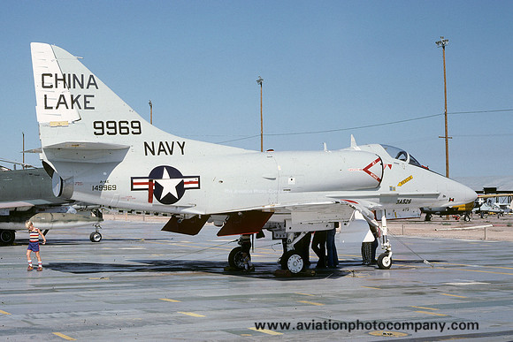 US Navy China Lake Douglas A-4E Skyhawk 149969 at MASDC Davis Monthan (1978)
