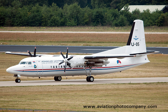 Dutch Air Force 334 Squadron Fokker 50 U-05 at Eindhoven (2013)