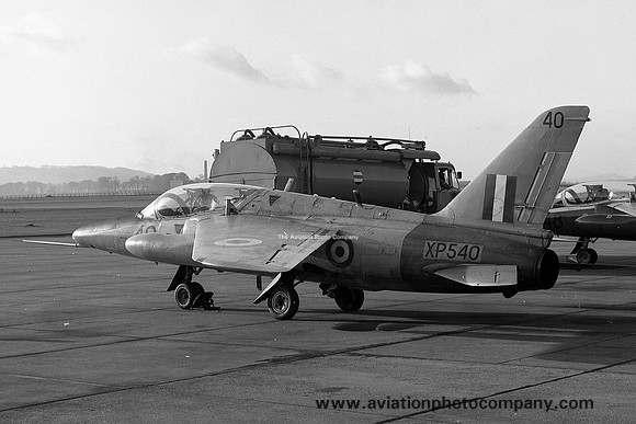 RAF 4 FTS Folland Gnat T.1 XP540 at RAF Leuchars (1969)