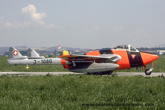 Swiss Air Force De Havilland Vampire FB.6 J-1080 (1988)