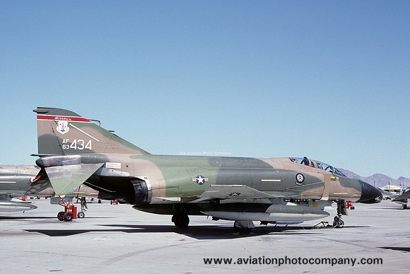 USAF Missouri ANG 110 TFS McDonnell F-4C Phantom 63-7434 at Nellis AFB (1981)