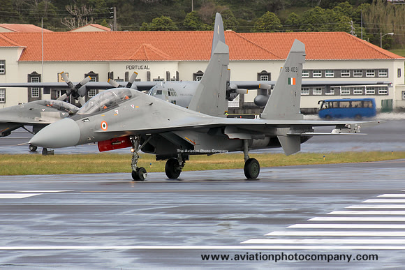 Indian Air Force 15 Squadron Sukhoi Su-30MKI SB403 at Lajes (2016)