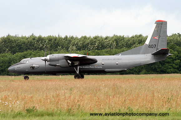 Hungarian Air Force 59 SDRB Antonov An-26 407 at the Volkel Airshow (2013)