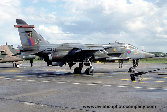 RAF 16 Squadron Sepecat Jaguar GR.1 XX965/07 at RAF Lossiemouth (1993)