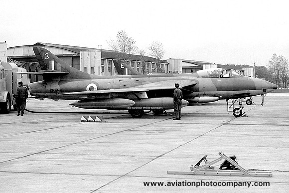 RAF 229 OCU Hawker Hunter FR.10 XE596 at RAF Leuchars (1969)